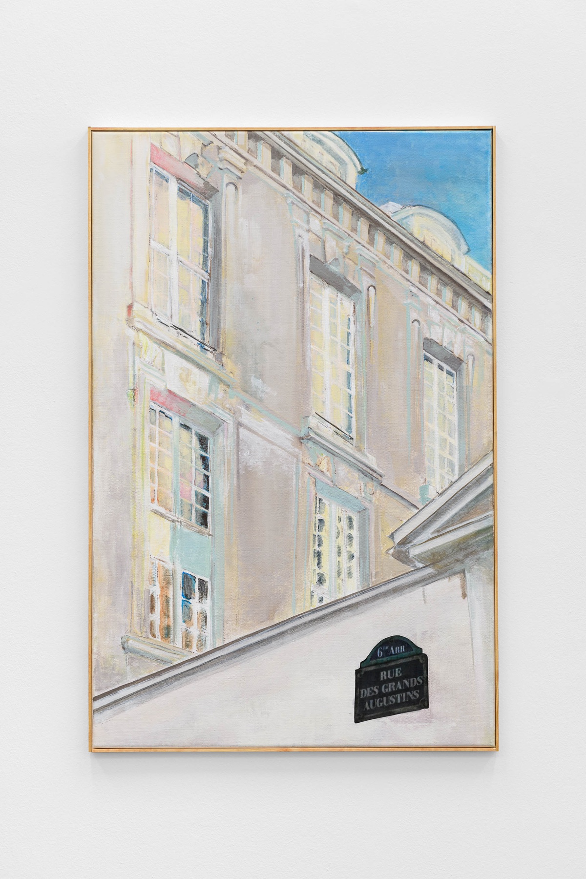 Ariane Mueller, 7 rue de Grand Augustins 2, 2023acrylic and paper on canvas, artist made frame100 x 65 cm