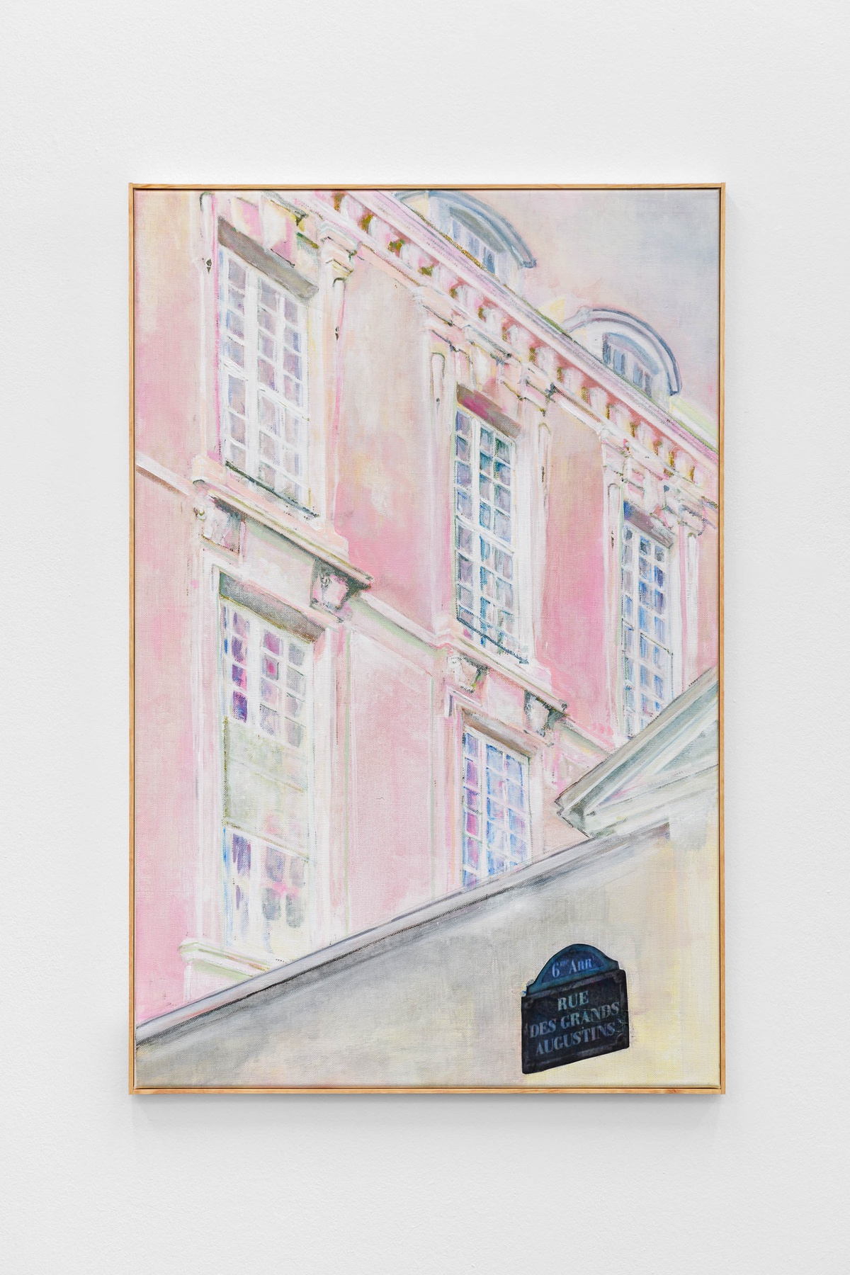 Ariane Mueller, 7 rue de Grand Augustins 3, 2023acrylic and paper on canvas, artist made frame100 x 65 cm