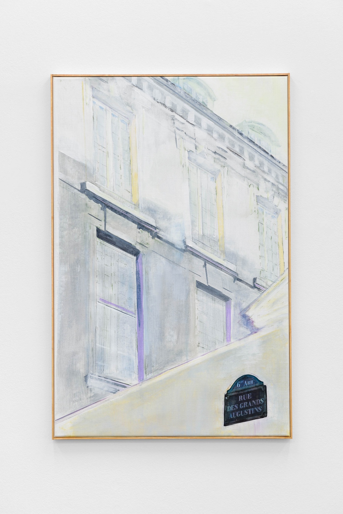 Ariane Mueller, 7 rue de Grand Augustins 7, 2023acrylic and paper on canvas, artist made frame100 x 65 cm
