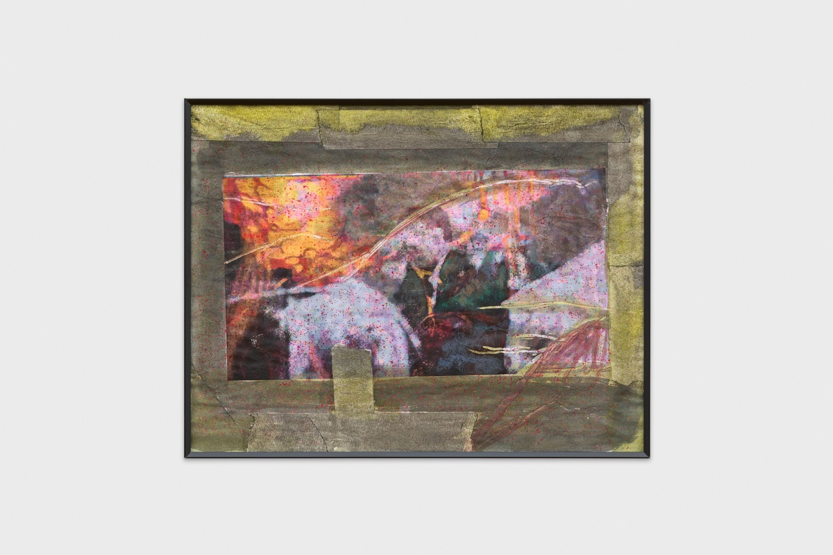 Eyrie Alzate, Untitled, 2025laser print, gouache, ecoline, colored pencil, sumi ink22 x 29 cm