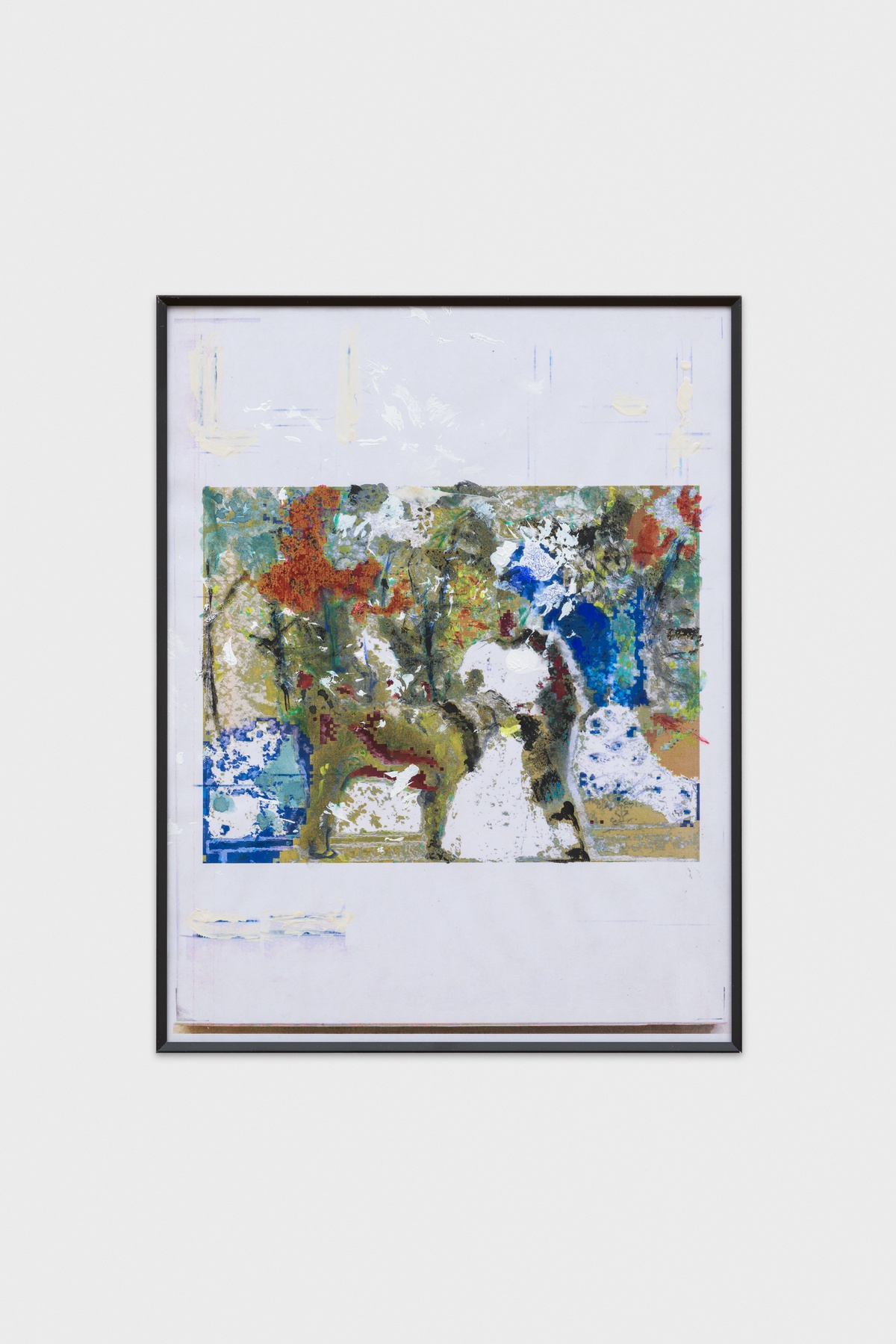 Eyrie Alzate, Compressor, 2025laser print, gouache, marker on paper22 x 29 cm