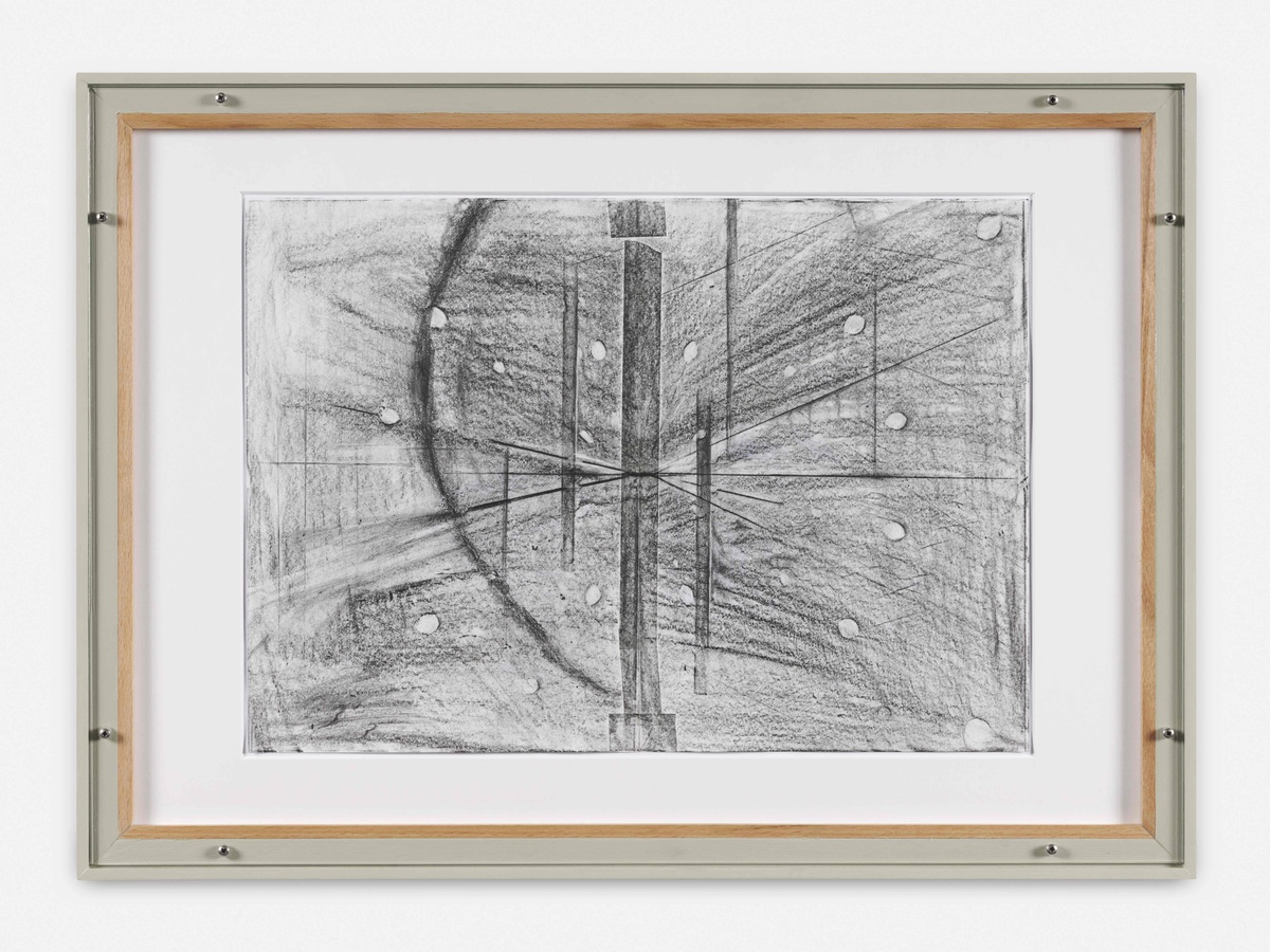 Philipp Simon, IR2.1F, 2023pencil on paper, hand-made frame, museum glass43 x 60 x 2,4 cm (drawing 29,7 × 42 cm)
