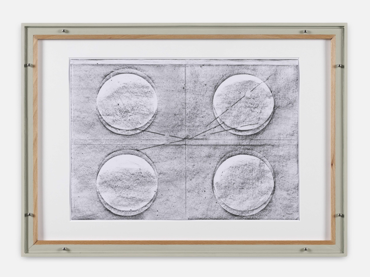 Philipp Simon, IR2.2PI, 2023pencil on paper, hand-made frame, museum glass43 x 60 x 2,4 cm (Drawing 29,7 × 42 cm)