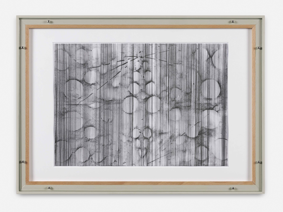 Philipp SimonIR2.3DH, 2023Pencil on paper, hand-made frame, museum glas43 x 60 x 2,4 cm (Drawing 29,7 × 42 cm)