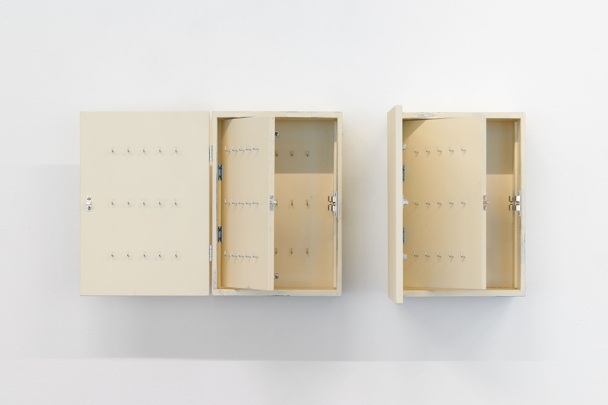 Maximilian Schneider, see them - us- as both denigrated and reanimated I + II, 2023wood, varnish, metal fittings87 x 35 x 34 cm