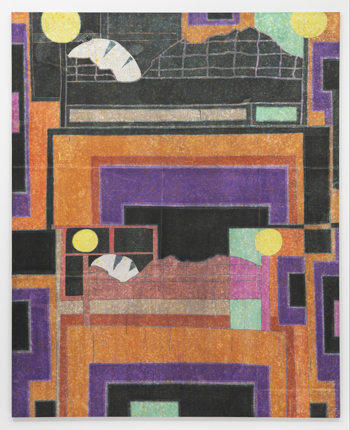 Lukas Quietzsch LukasSchlafTraumSchrei, 2021gouache on canvas, 215 x 174,5 cm