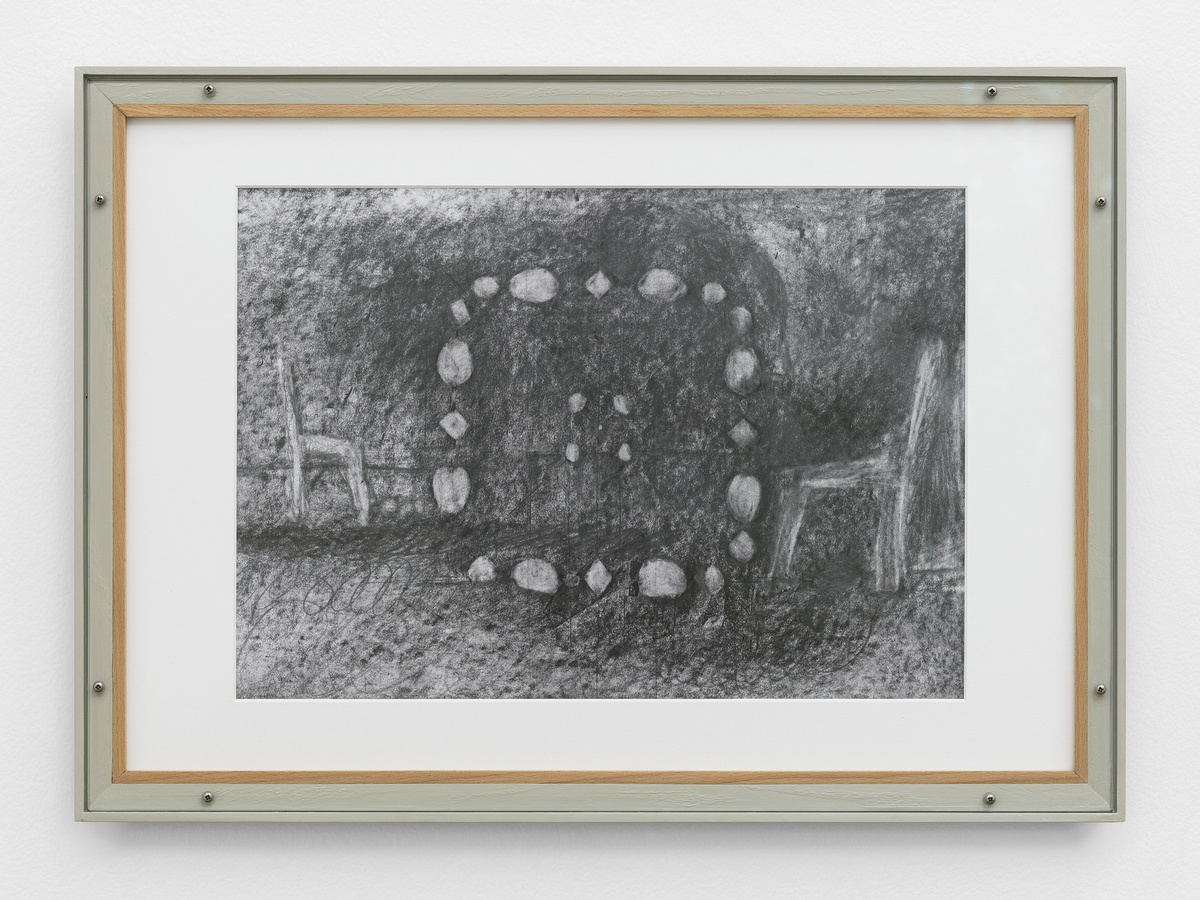 Philipp Simon IR 2.11 INS, 2023 Pencil on paper, hand-made frame, museum glas 43,5 x 60 x 2,2 cm