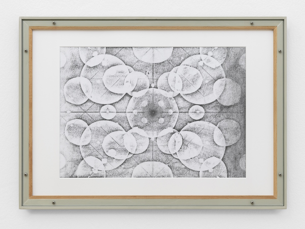 Philipp Simon, IR 2.14 POA, 2023pencil on paper, hand-made frame, museum glass43,5 x 60 x 2,2 cm