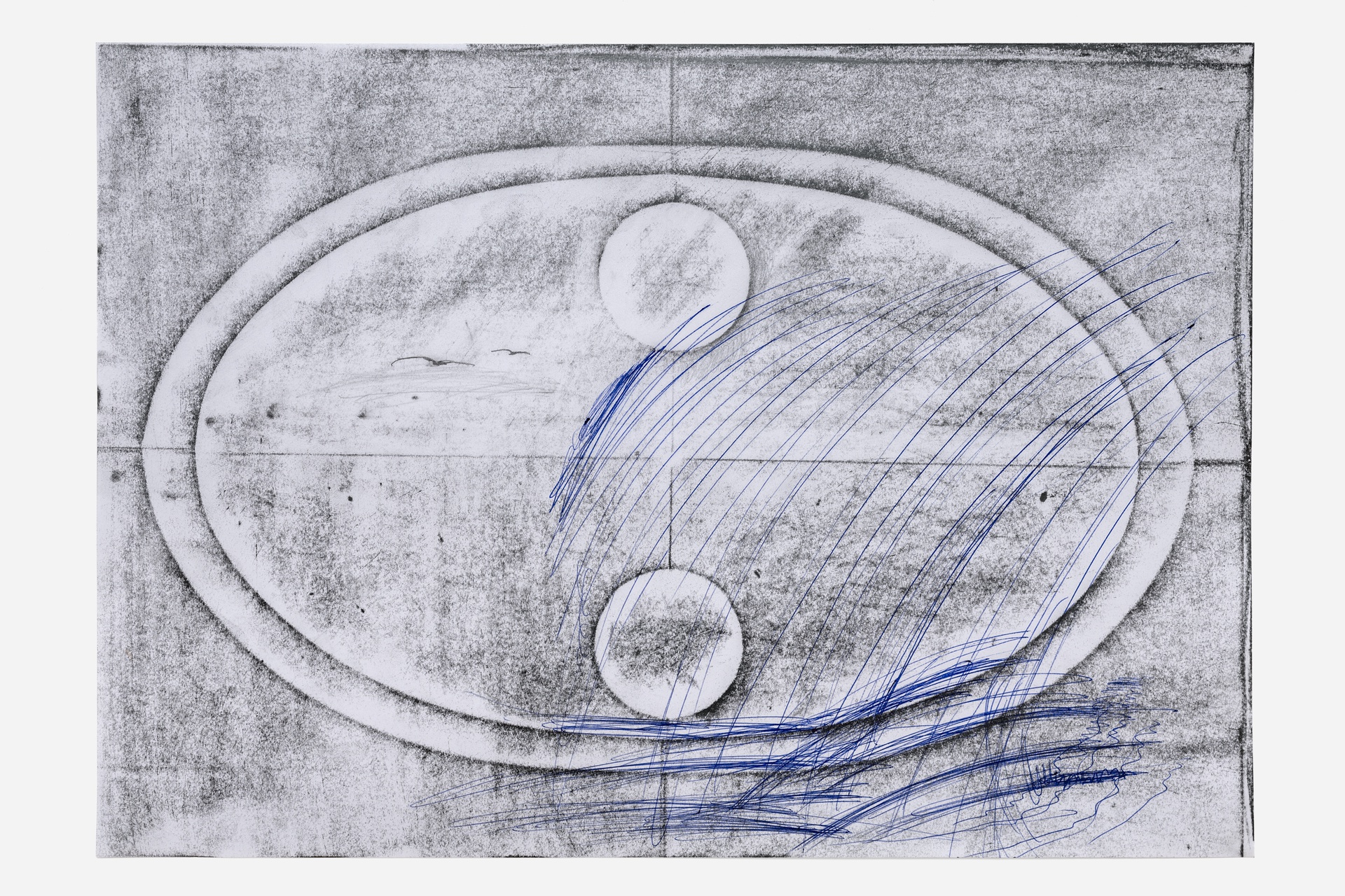 Philipp Simon, View from the Beach, 2023pencil, ball pen on paper29,7 x 42 cm