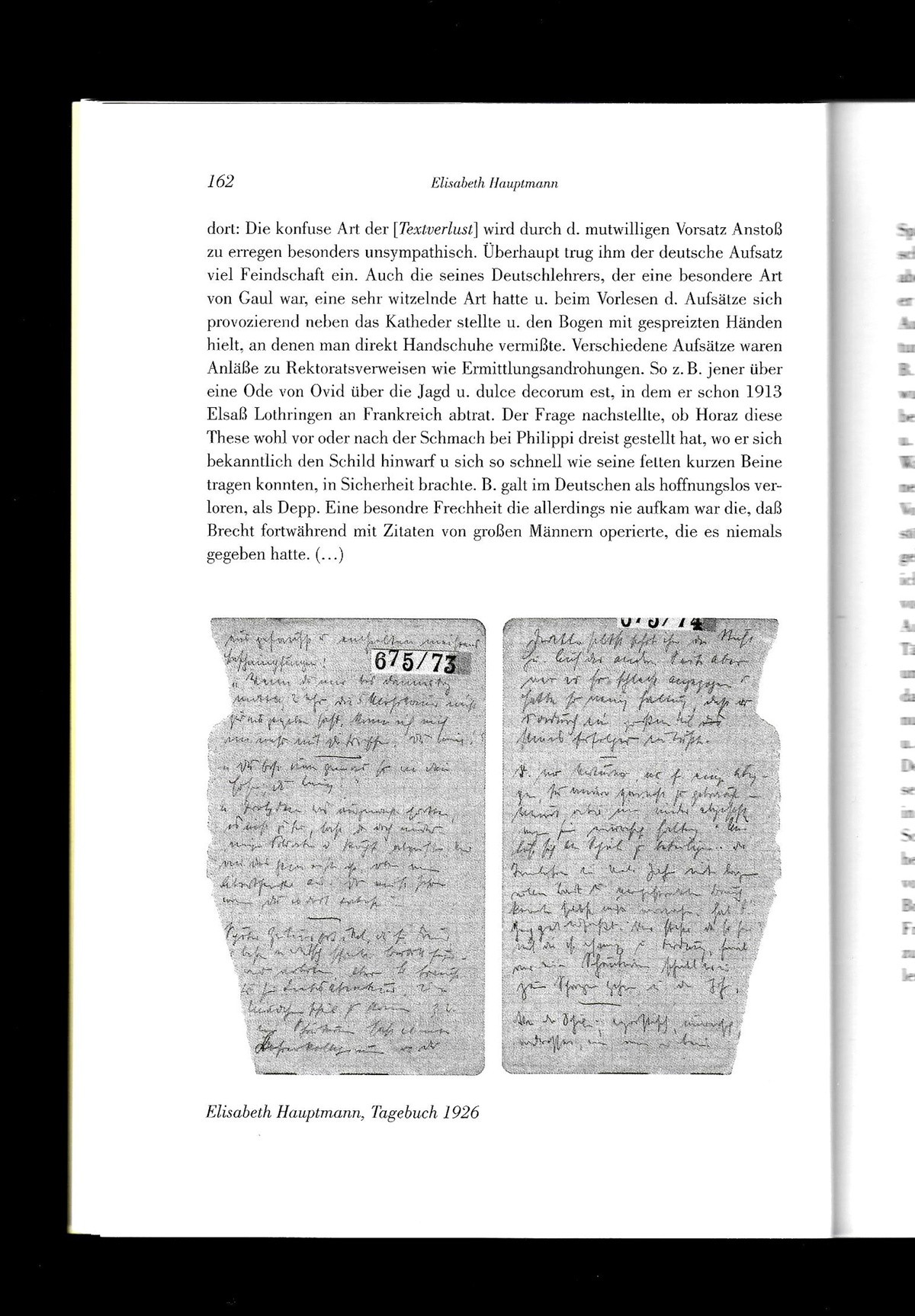 Elisabeth Hauptmann 2 × sehr über ihn geärgert. Diary notes on Brecht. With a prefatory note by Martin Kölbel and Peter Villwock.In Sinn und Form, Heft 2/2021, p. 155-163, here p. 162