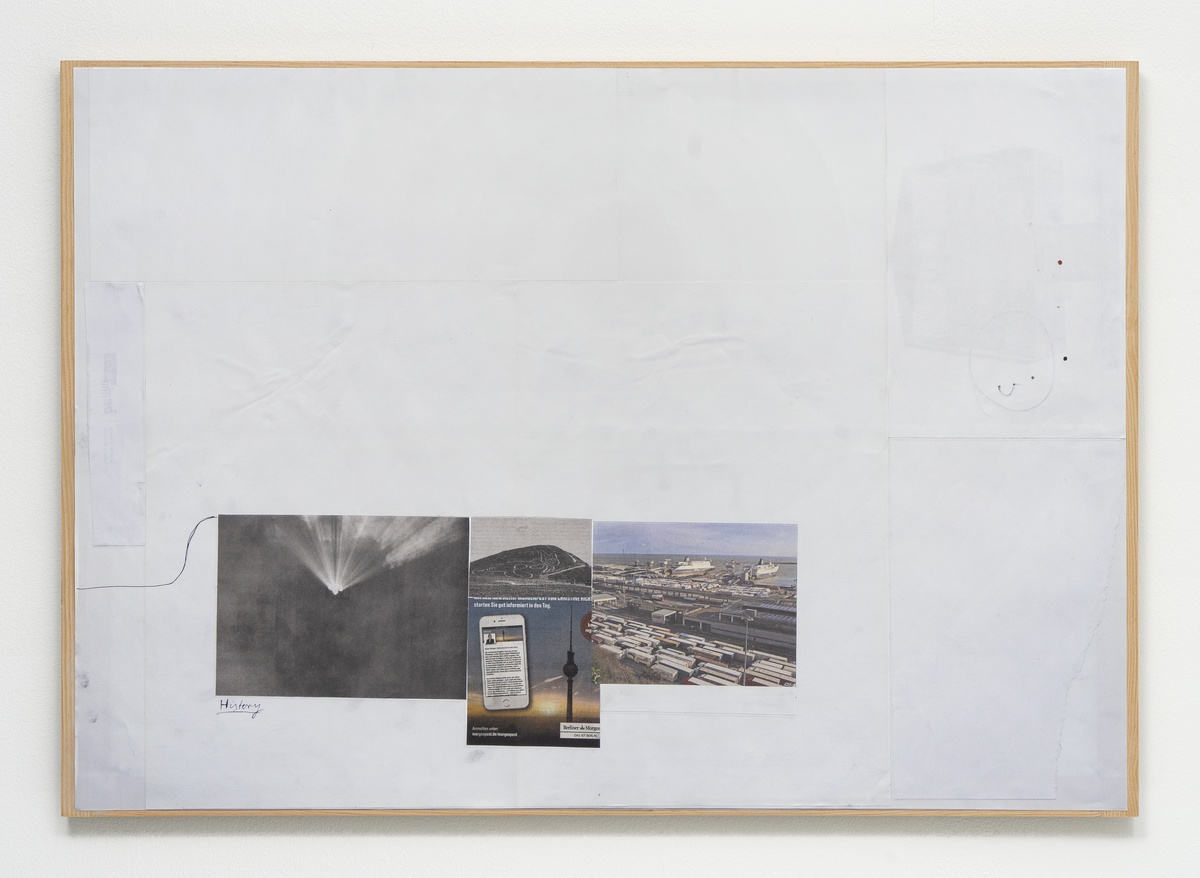 Philipp Simon, Board 02, 2021UV print on foil on paper, veneer on chipboard86 × 60 cm