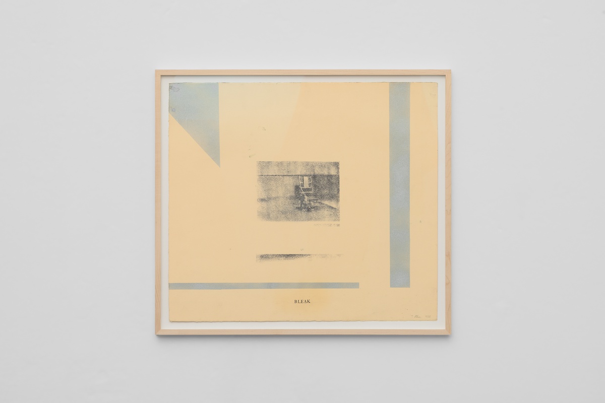 Terry Atkinson, Bleak, 1988transfer print and silver paint on paper55,3 x 62,3 cm